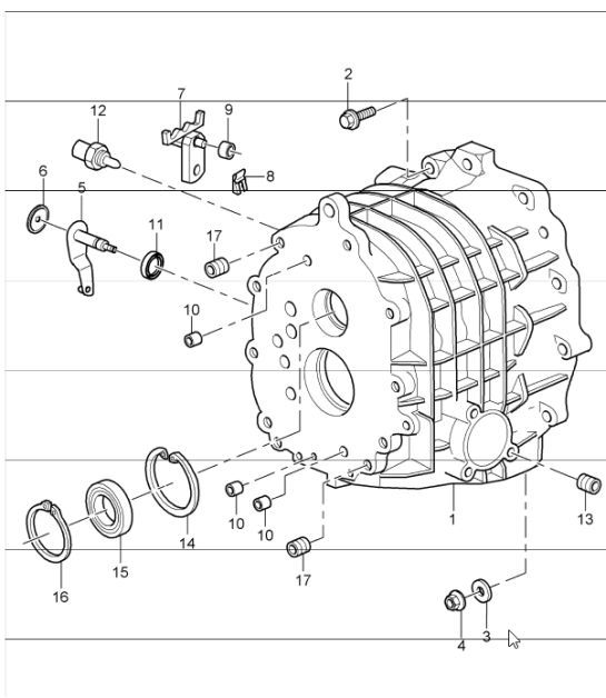 Diagram 302-08 Porsche 997 (911) MK1 2005-2008 Transmission