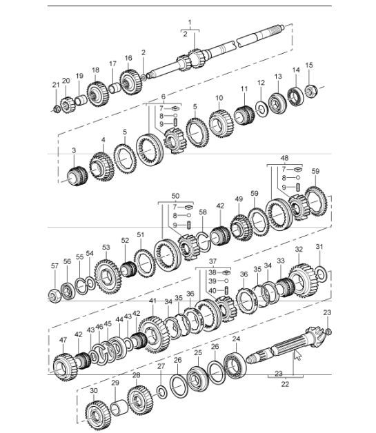 Diagram 303-10 Porsche 卡宴 Turbo 4.5L 2003>> 传播