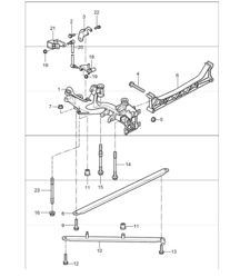 Hinterachse, Seitenteil und Halterung 997 GT3 2007-11 Hinterachse, Seitenteil und Halterung 997 GT3 2007-11