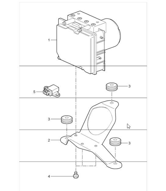 Diagram 605-00 Porsche Boxster 986/987/981 (1997-2016) Roues, Freins
