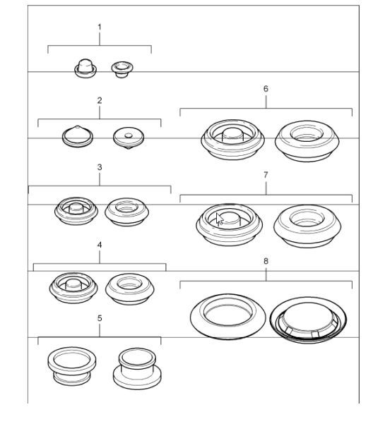 Diagram 801-02 Porsche 997 (911) MK1 2005-2008 Carrosserie