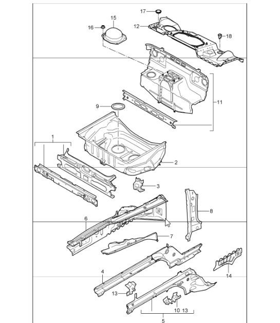 Diagram 801-10 Porsche Carrera GT（2003-2006年） 