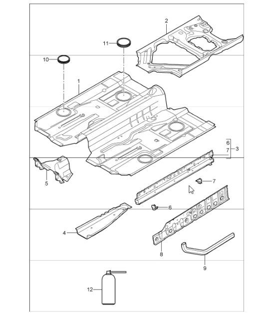 Diagram 801-20 Porsche 991 (911) MK1 2012-2016 Body