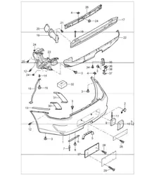 bumper rear 997 GT3 2007-11