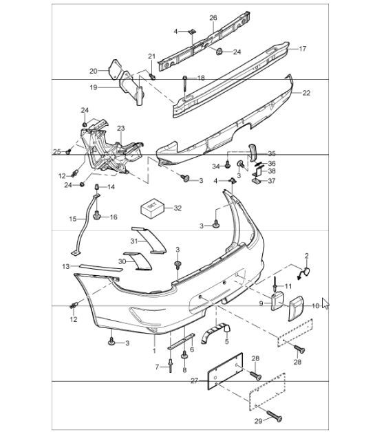 Diagram 802-05 Porsche Cayenne V6 3.0L Petrol 340Hp 