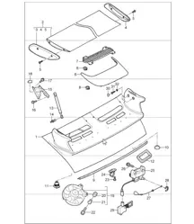 lid rear 997 GT3 RS I004 2007-11