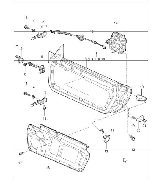 Diagram 804-00 Porsche Cayman S 3.4L 987C 2005-08 Karosserie