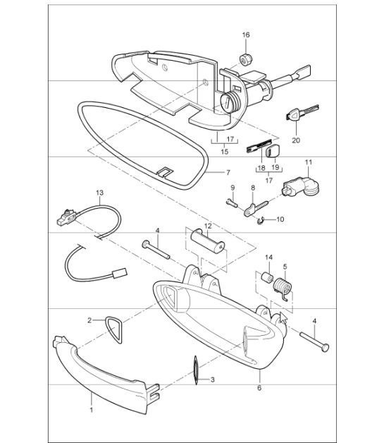 Diagram 804-20 Porsche 997 (911) MK1 2005-2008 Karosserie