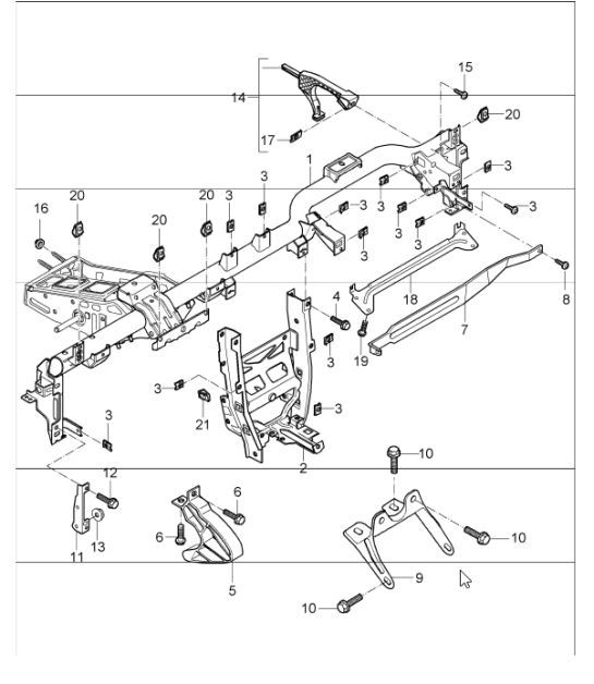 Diagram 809-04 Porsche Cayman 987C/981C (2005-2016) Body