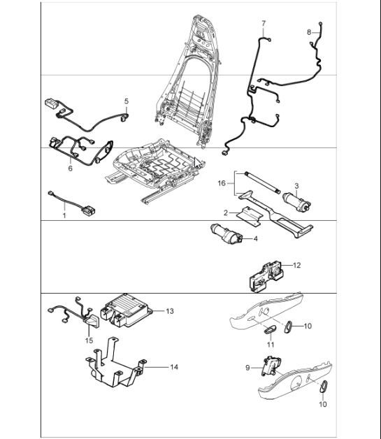 Diagram 817-60 Porsche 991 Turbo S 3.8L (560 ch) Carrosserie