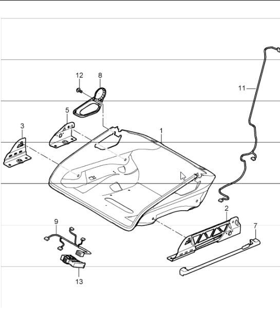 Diagram 817-98 Porsche 991 Cabriolet 4 3.0L (370 PS) Karosserie