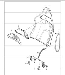 backrest shell, bucket seat, collapsible, accessories 997 GT3 2010 ONWARDS backrest shell, bucket seat, collapsible, accessories 997 GT3 2010 ONWARDS