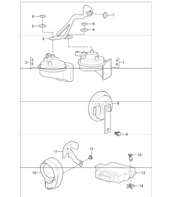 Diagram 903-00 Porsche 911 1975-1977 3.0L 涡轮增压（930） 电子设备