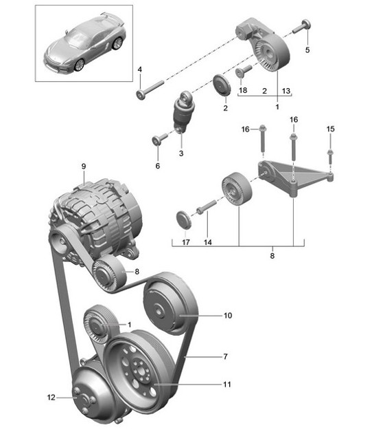 Diagram 101-010 Porsche Macan Petrol 2.0L V4 237Bhp Engine