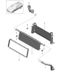 Kühler – Mitte (PR:153) – 981 Cayman GT4 2016