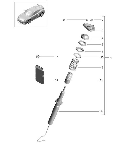 Diagram 402-000 Porsche Cayenne 3.2L V6 2003>> Assale anteriore, sterzo 