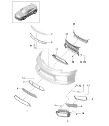 Parachoques / Guía de aire 981C Cayman GT4 2016