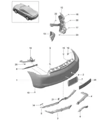后保险杠 981C Cayman GT4 2016