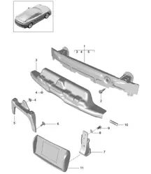 Support de pare-chocs - ARRIÈRE - 981C Cayman GT4 2016
