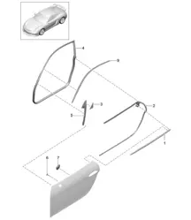 Door seal and Trim 981C Cayman GT4 2016