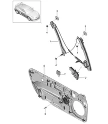 Raammechanisme 981C Cayman GT4 2016