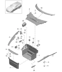 Vano bagagli - ANTERIORE - 981C Cayman GT4 2016