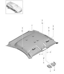 Moldura de techo 981C Cayman GT4 2016