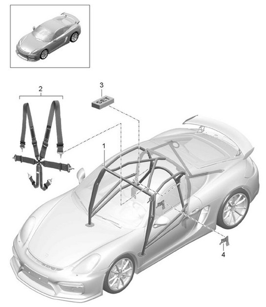 Accessories / CLUBSPORT (PR:003,578,579,595) 981C Cayman GT4 2016