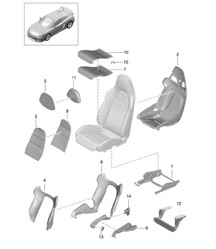Asiento baquet / Accesorios 981C Cayman GT4 2016 Asiento baquet / Accesorios 981C Cayman GT4 2016