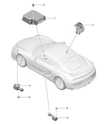 Regeleenheid / Sensor / Airbag 981C Cayman GT4 2016