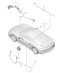 Cableado puertas / Consola central / Guantera / Unidades de control puertas 981C Cayman GT4 2016