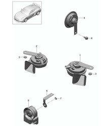 Fanfare / Signal horn / alarm system 981C Cayman GT4 2016