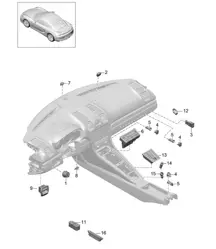 Switch / Control panel / Air conditioning 981C Cayman GT4 2016