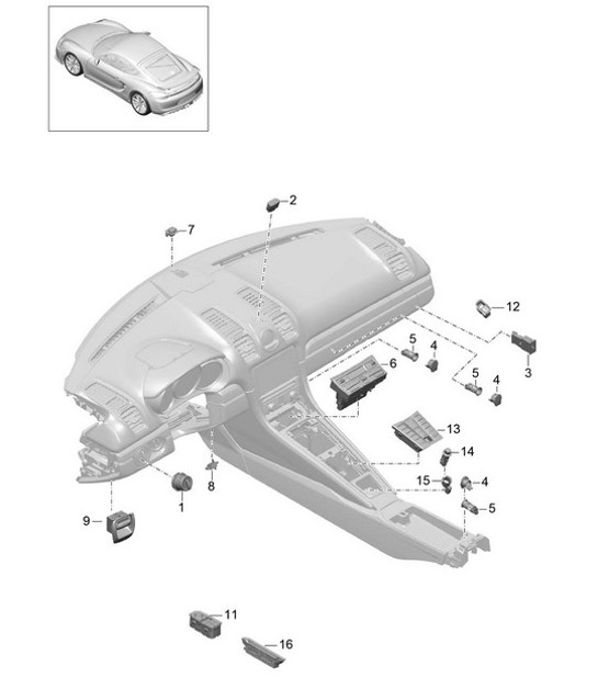 Diagram 903-005 Porsche Cayenne MK3 (958) 2010-2017 Elektrische Ausrüstung