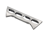 Pannello Consolle Argento con 4 Fori Porsche 996 / 986 Boxster - 911680CP915, 911680CP915A