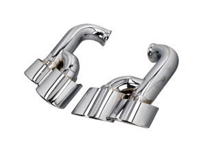 DesignTek Auspuff Endrohre Quad Tube Design für Porsche 957 Cayenne - 3606405701, 95511125150, 95511125171, 95511125250, 95511125271