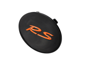 Tapacubos 'GT3 RS' NEGRO con Logo NARANJA para Porsche - 997361303912D8, 997361303918C6