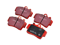 Pastiglie freno EBC RED 'Road' anteriori. Porsche 986 Boxster / 987 Boxster / 987C Cayman - 98635193911, 98635193913, 98635193915, 98735193902, 98735193903, 98735193904 - DP 31207C, DP31207C, DP-31207C