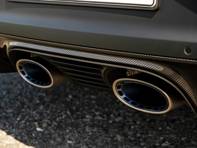 Rivestimento centrale del contorno dello scarico nero opaco, paraurti posteriore. Porsche 9YA Cayenne turbo GT Coupe - 9Y3807644OK1