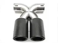Exhaust Deluxe Dual Style Tail Pipe Carbon Fiber. Porsche 987.2 Boxster / Cayman - 98711125730, 98711125831, 98711198130, 98711125860