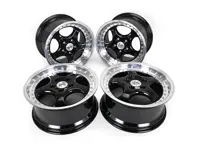 18 英寸 KT2 分体式轮圈外观合金车轮 - 黑色饰面保时捷 PCD5/130