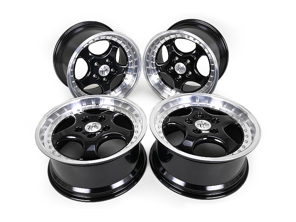 18 英寸 KT2 分体式轮圈外观合金车轮 - 黑色饰面保时捷 PCD5/130