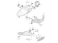 Elemento di fissaggio del supporto del faro. Porsche 987 Boxster / Cayman / 997.1 / 997.2 2005-13 - 99763119402, 99663107700, 99763119400 Elemento di fissaggio del supporto del faro. Porsche 987 Boxster / Cayman / 997.1 / 997.2 2005-13 - 99763119402, 99663107700, 99763119400