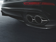 Sortie d'échappement sport, en noir. Porsche 958 Cayenne 2015>> - 95804420017