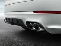 Sports exhaust tail pipes, in Silver. Porsche 9YA Cayenne - 9Y0044222C, 9Y0044222B