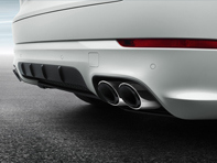 Sports exhaust tail pipes, in Silver. Porsche 9YA Cayenne - 9Y0044222C, 9Y0044222B
