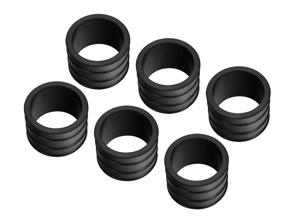 Rubber sleeves for air intake, SET OF 6. Porsche 911 SC 1978-83 - 92811015801, 92811015800