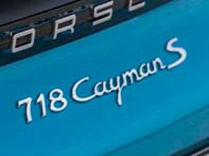 '718 Cayman S' Rear Badge for Porsche 718 (982) Cayman - 98204480082G2X