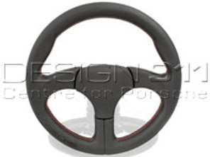 Volant sport sans airbag Noir avec coutures rouges. Porsche 928 - 000043163158YR