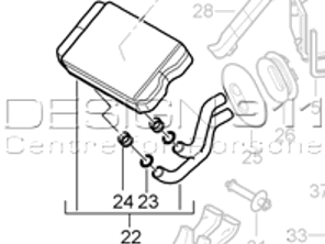 Klimaatbeheersing Warmtewisselaar. Porsche 955/957 Cayenne rechts gestuurd - 95557232700